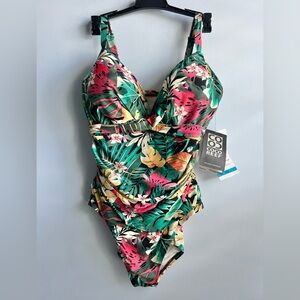 Coco Reef  Enrapture Bra Sized Underwire One Piece Swimsuit Size 36E